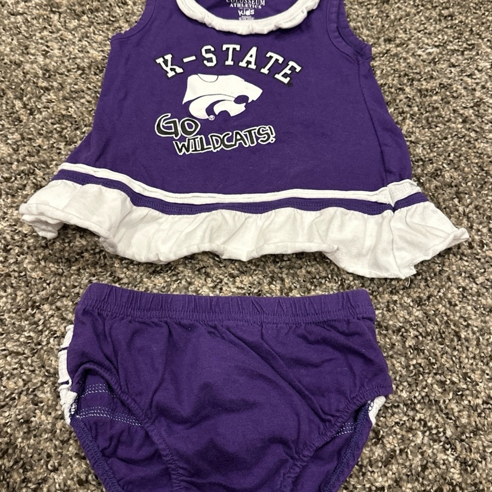 Colosseum Athletics K-State Wildcats 2 Piece Infant Girls Size 6-12 Months